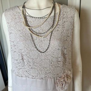 Dressbarn Size 20 Women Neutral Cocktail Dress